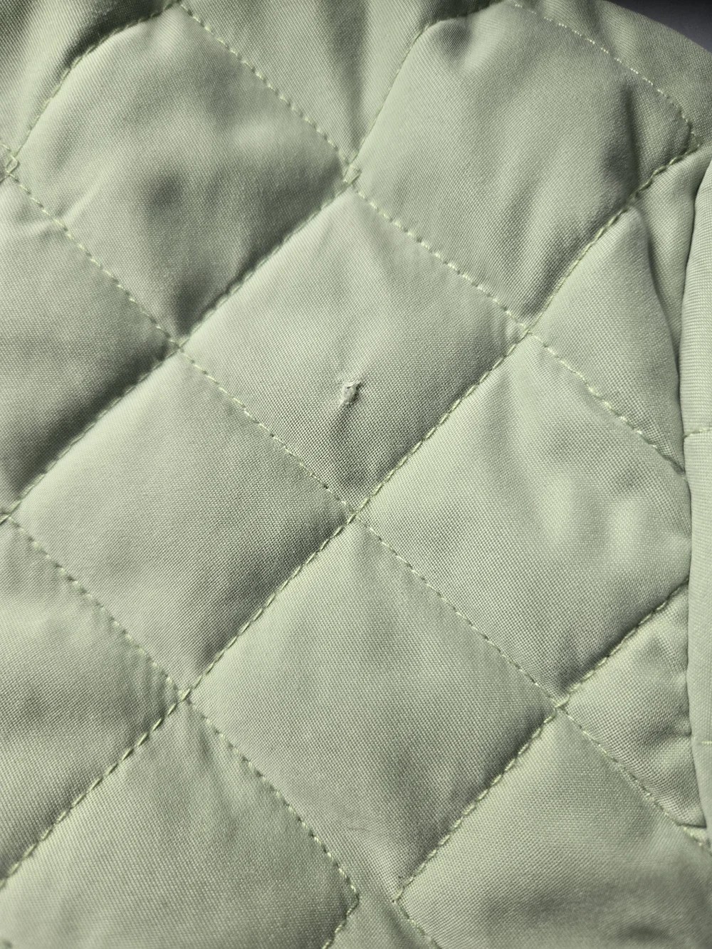 Natural Reflections Light Sage Quilted Zip Jacket Medium